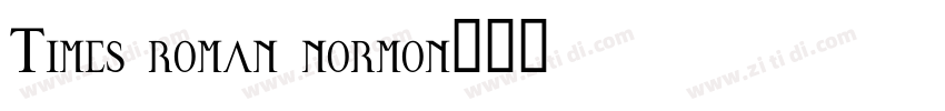 Times roman normon字体转换